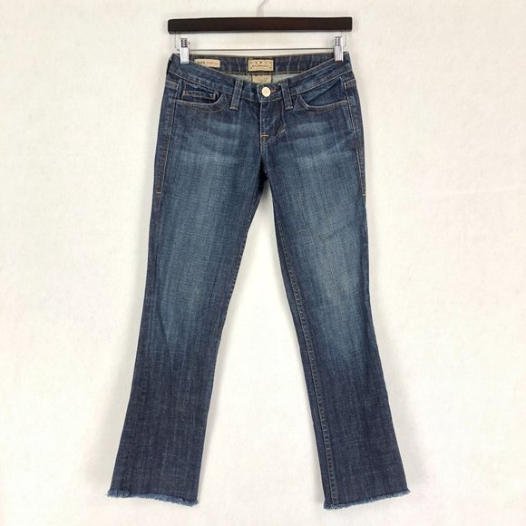 William Rast Women's Size 24 Sadie Straight Leg Medium Wash Blue Denim Jeans - Picture 1 of 9